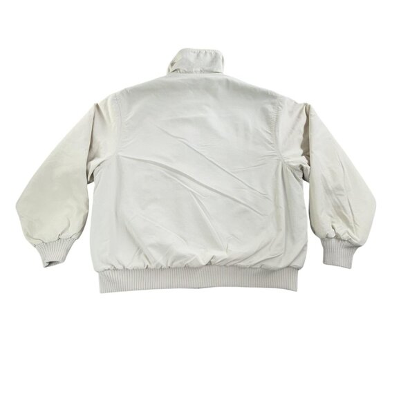 Vintage Eddie Bauer Jacket Womens Large White Windfoil Made USA Fleece Lined 90s - Picture 2 of 16
